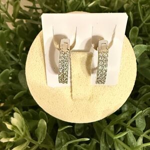 Elegant White gold plated Mini Silver classic occasions Women’s Hoop Earrings